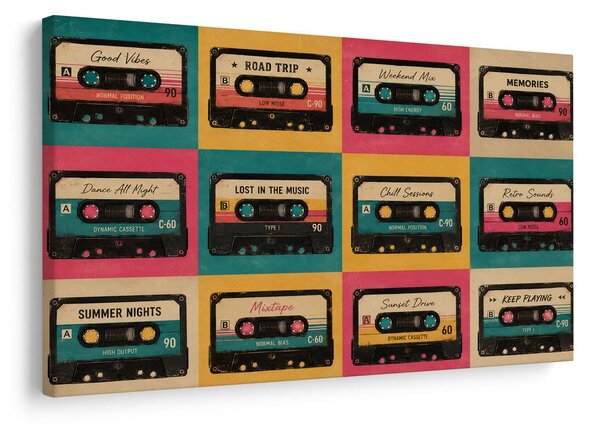 Tablou casete retro pentru muzicieni