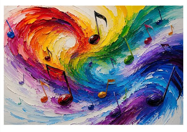 Tablou armonie muzicală colorată