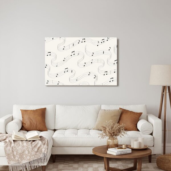 Tablou note muzicale pe valuri