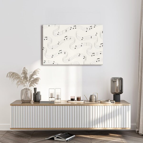 Tablou note muzicale pe valuri