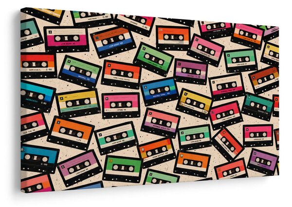 Tablou casete retro în culori vii