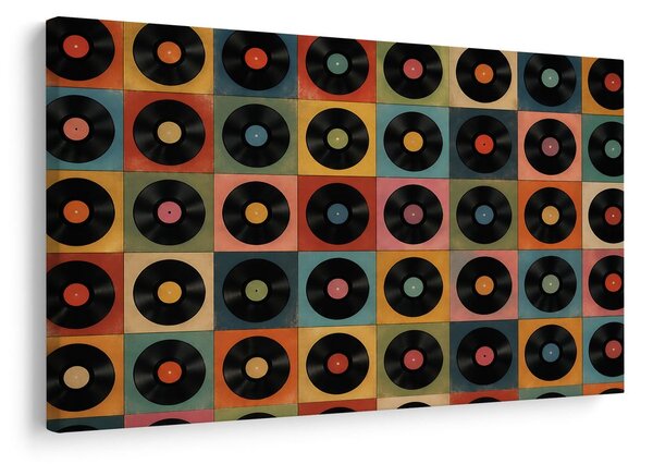 Tablou discuri de vinil retro