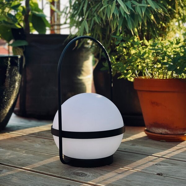 Dyberg Larsen Summer lampă de masă solar USB, reglabil, Negru, Plastic, Modern