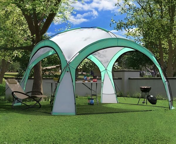 Cort pavilion pentru picnic în grădină 3,5 x 3,5 m verde