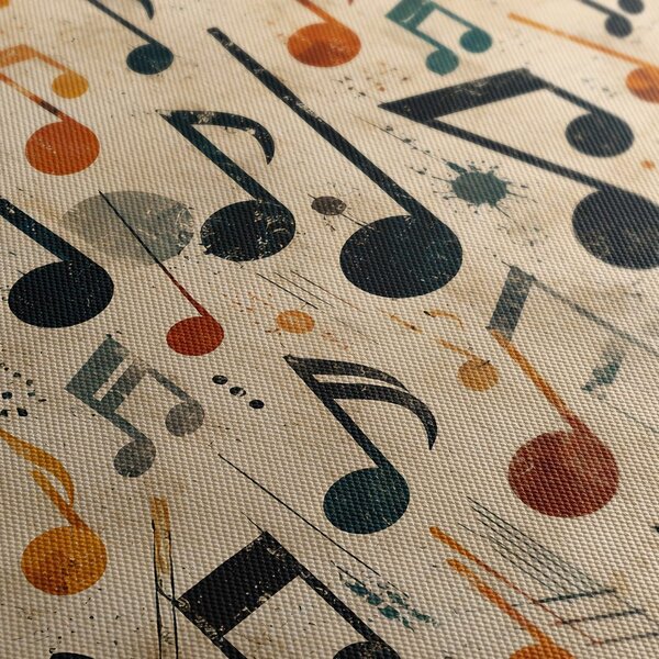 Tablou note muzicale colorate