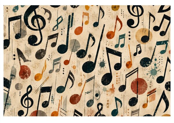 Tablou simfonie vintage de note muzicale
