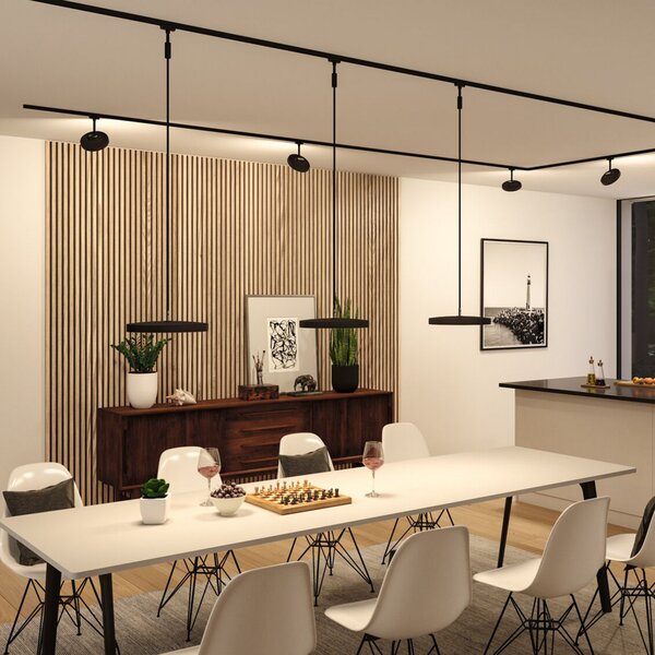 Paulmann URail Hildor spot LED negru 4.000K, reglabil, Negru, Studiu / Birou, Metal, Modern