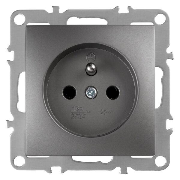 Priză simplă cu împământare OSTE JNH001-G Grey