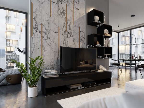 Mobilier living Berny 34 (alb + Alb lucios). 1087154