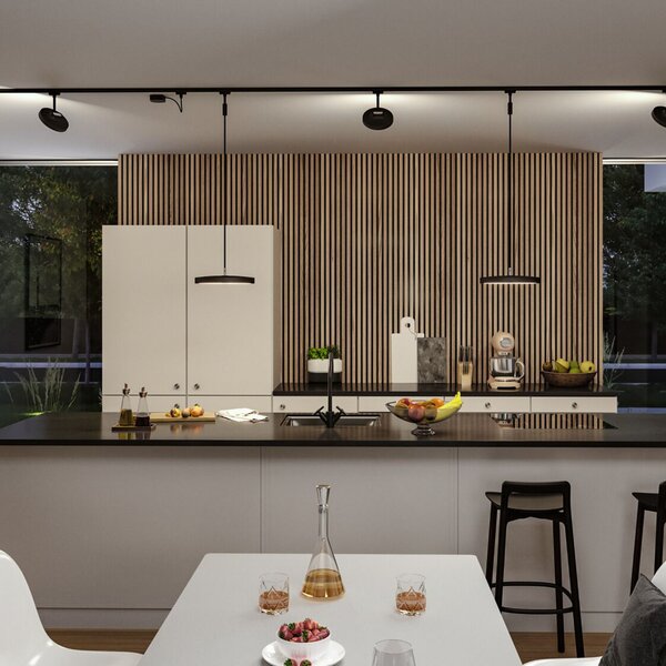 Paulmann URail Hildor spot LED negru 3.000K, reglabil, Negru, Studiu / Birou, Metal, Modern