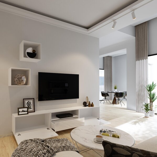 Mobilier living Berny 32 (alb + Alb lucios). 1087152