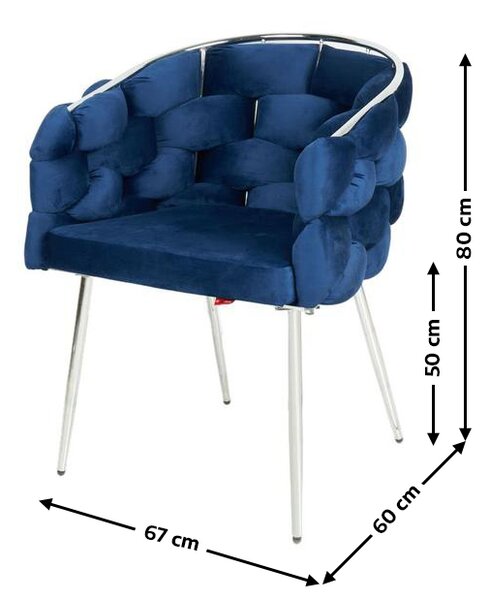 Scaun Living Tapitat KJC14 Albastru
