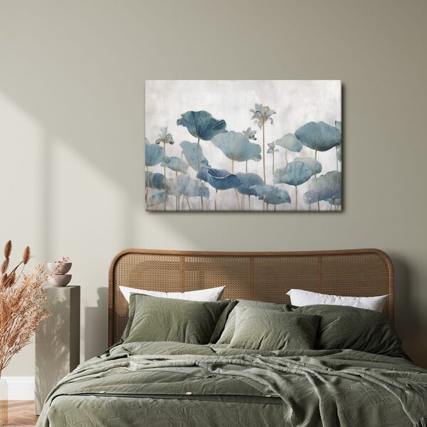 Tablou flori de lotus albastre