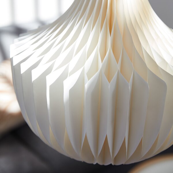 PR Home lampă suspendată Vicky, alb, hârtie, Ø 40 cm, 3 x E14, reglabil, Alb, Camera de zi / sufragerie, Hârtie / Carton, Scandinavă