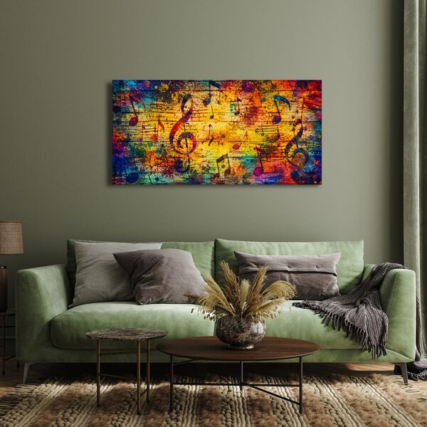 Tablou abstracție muzicală colorată