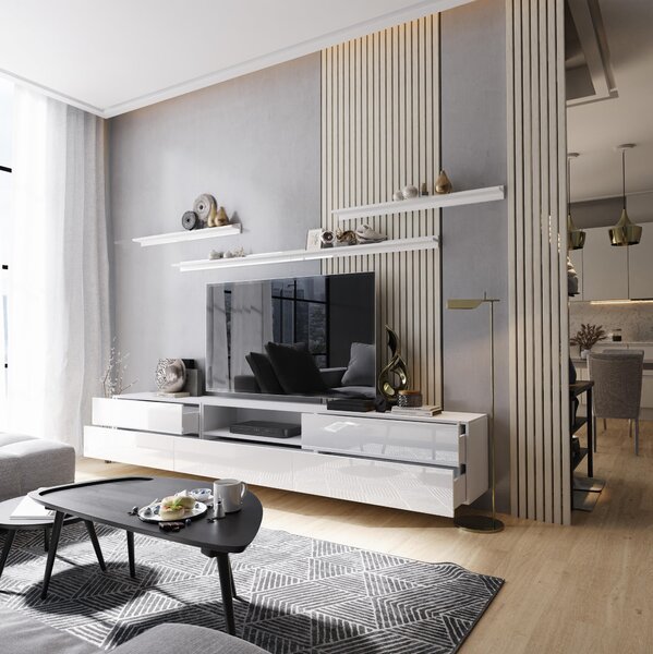 Mobilier living Berny 49 (alb + Alb lucios). 1087160
