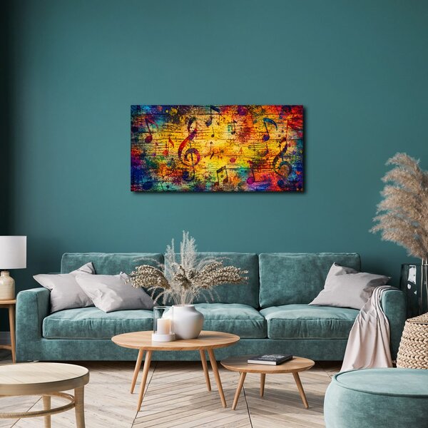 Tablou abstracție muzicală colorată