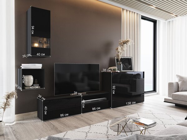 Mobilier living Berny 51 (alb + Alb lucios). 1087164