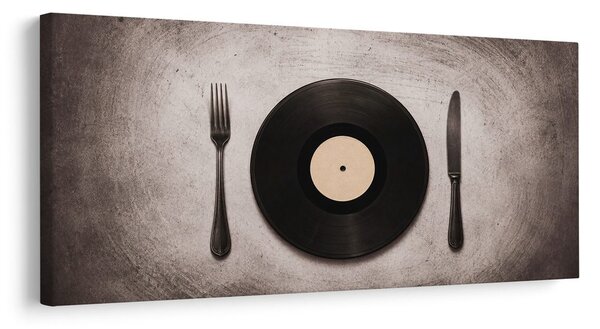 Tablou cină retro pe disc