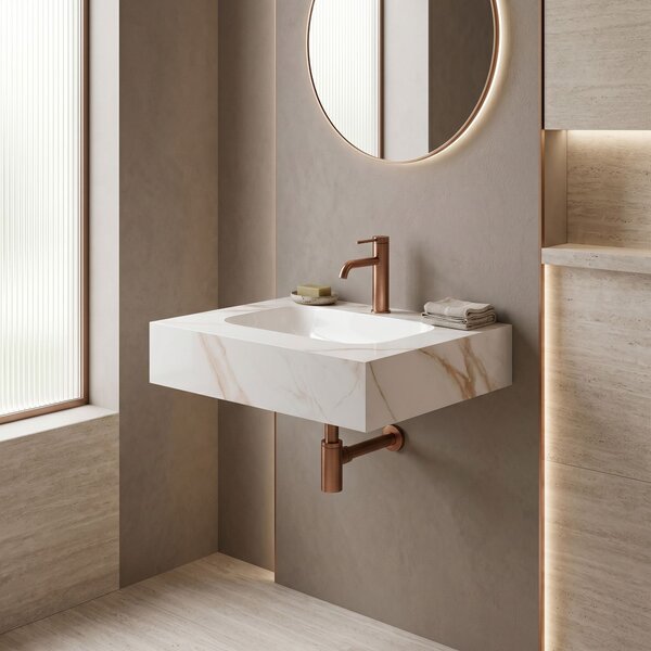 Lavoar suspendat REA Aresa Grey Gold 60