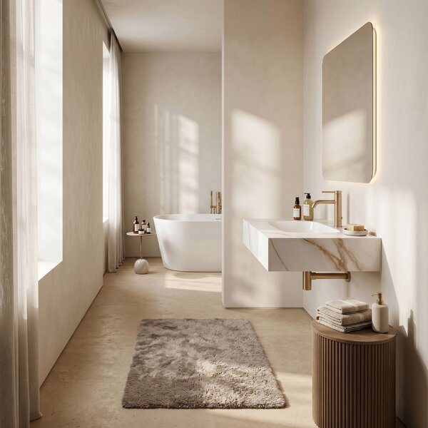 Lavoar suspendat REA Aresa Grey Gold 60