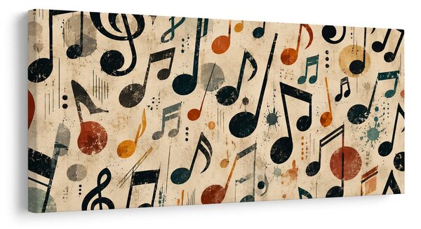 Tablou note muzicale colorate