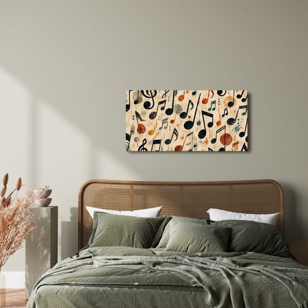 Tablou note muzicale colorate