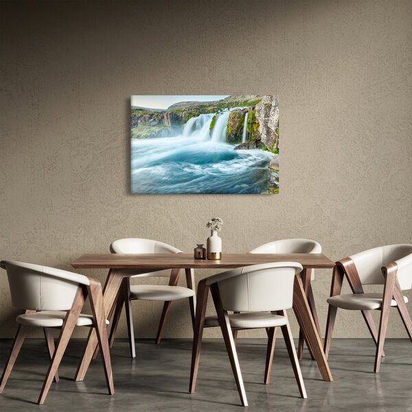Tablou - Stânci și cascade (90x60 cm)