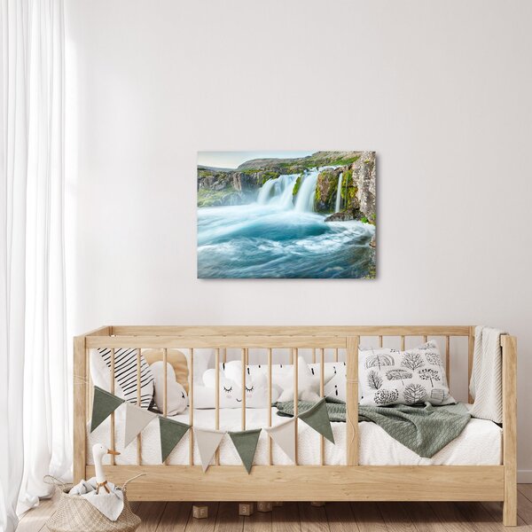 Tablou - Stânci și cascade (70x50 cm)