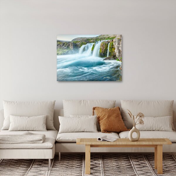 Tablou - Stânci și cascade (70x50 cm)