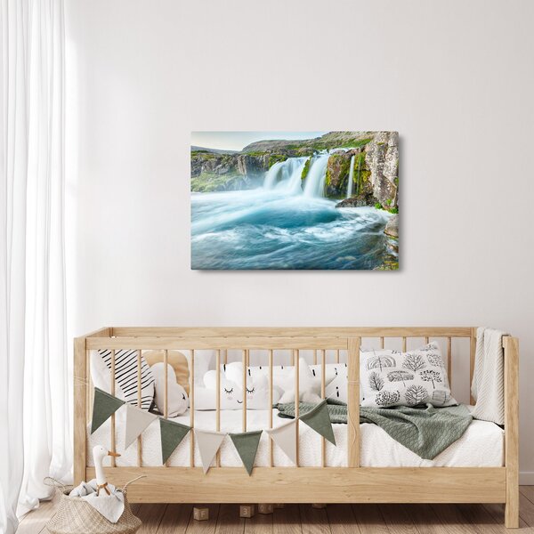 Tablou - Stânci și cascade (90x60 cm)