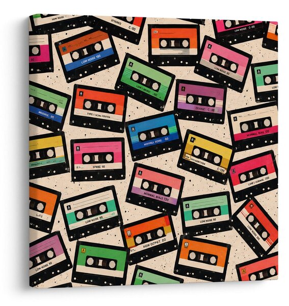 Tablou casete magnetice vintage mix