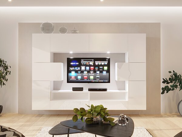 Mobilier living Berny 58 (alb + Alb lucios). 1087178