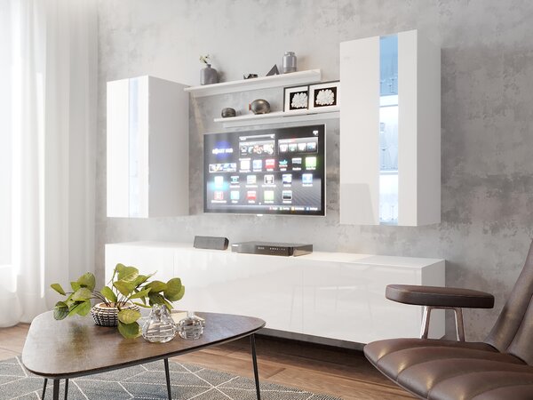 Mobilier living Berny 65 (alb + Alb lucios). 1087192