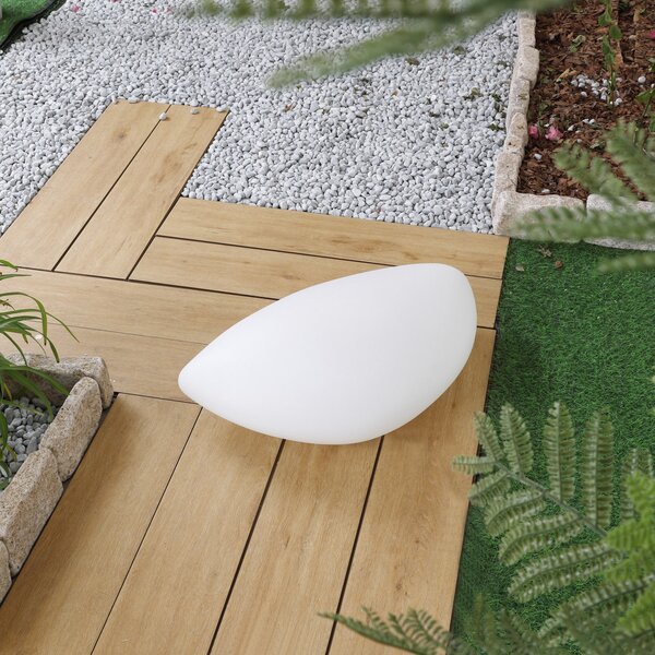 Lindby Lampa de exterior Arani, albă, din plastic, cu priză, Alb, Plastic, Modern