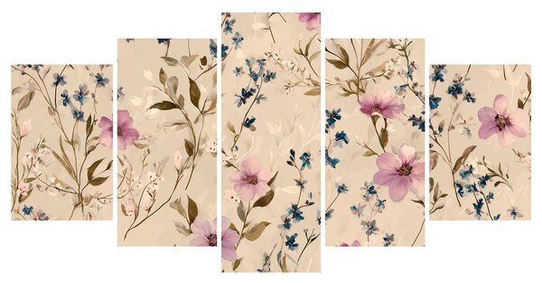 Tablou 5-piese armonie florală