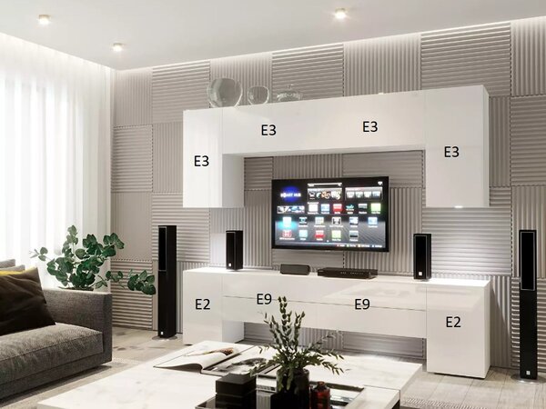 Mobilier living Berny 68 (alb + Alb lucios). 1087198