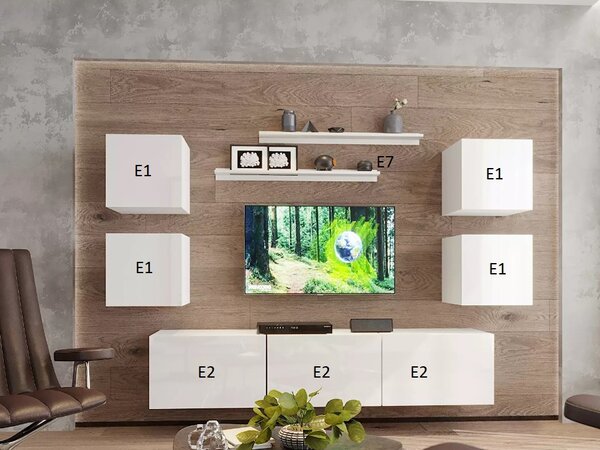 Mobilier living Berny 74 (alb + Alb lucios). 1087210