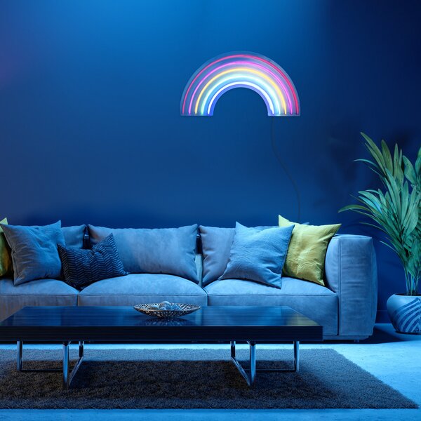JUST LIGHT. GmbH Neon Rainbow aplică LED, USB, Multicolor, Camera de zi / sufragerie, Plastic, Modern