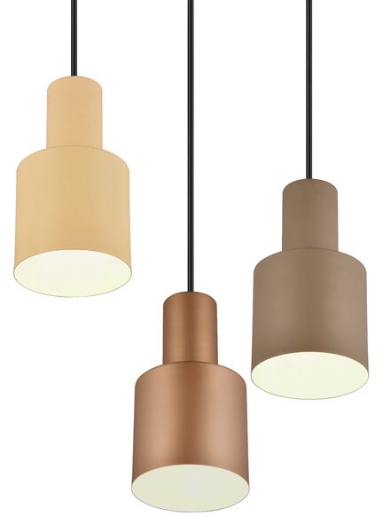 Trio Lighting Agudo lampă suspendată, multicolor 3 becuri rondel, reglabil, Multicolor, Camera de zi / sufragerie, Metal, Modern