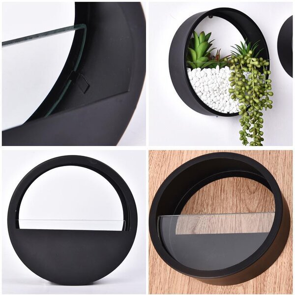 Etajera rotunda de perete, 18 cm diametru
