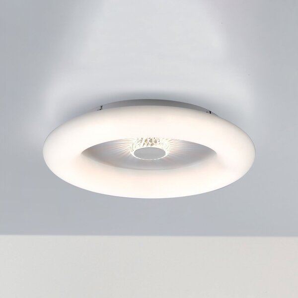 JUST LIGHT. GmbH Vertigo plafonieră LED, CCT, alb, Ø 50 cm, reglabil, Alb, Camera de zi / sufragerie, Plastic, Modern