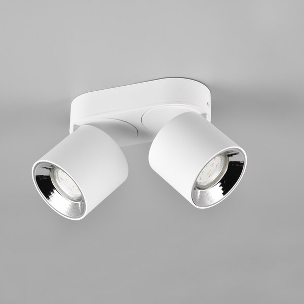 Trio Lighting Guayana plafonieră GU10 2 becuri alb, Alb, Camera de zi / sufragerie, Metal, Modern, Plafon cu flacără multiplă