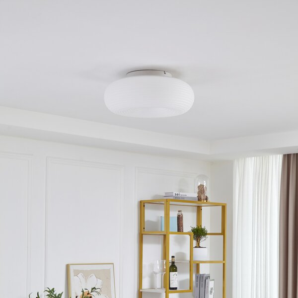 Lucande Smart LED plafonieră Bolti, alb, RGBW, CCT, Tuya, reglabil, Alb, Camera de zi / sufragerie, Plastic, Modern