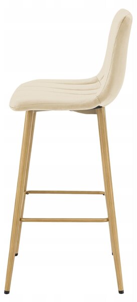 Scaun de bar POZZA VELVET, crem