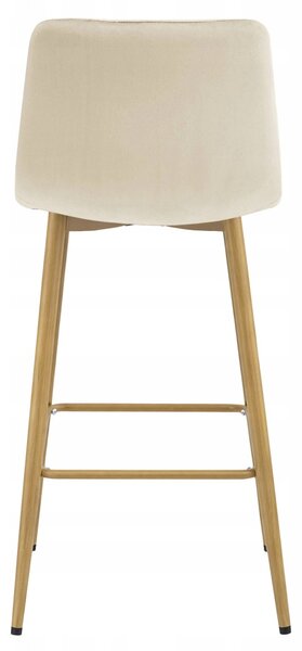 Scaun de bar POZZA VELVET, crem