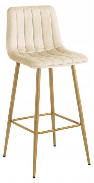 Scaun de bar POZZA VELVET, crem