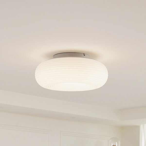 Lucande Smart LED plafonieră Bolti, alb, RGBW, CCT, Tuya, reglabil, Alb, Camera de zi / sufragerie, Plastic, Modern