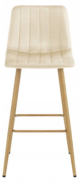 Scaun de bar POZZA VELVET, crem