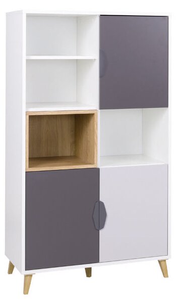 Raft Juna 6 (alb + grafit + gri + stejar lefkas). Promo -15%. 1087402